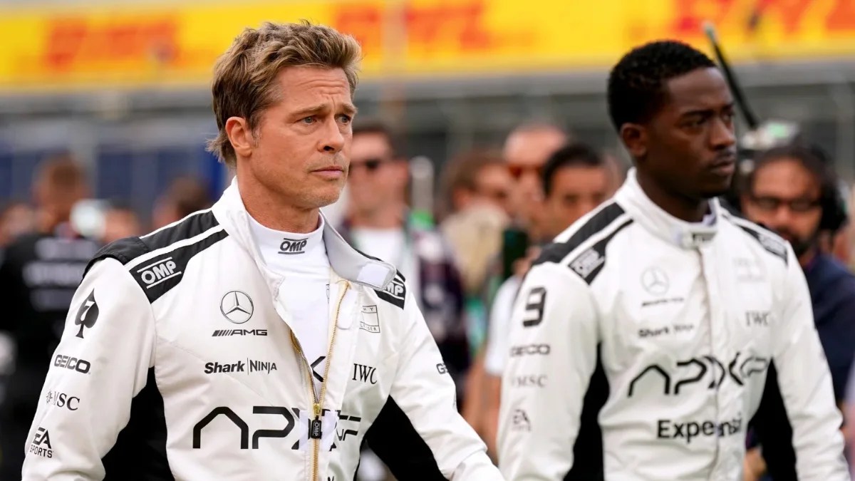 Brad Pitt y Damson Idris provocan carcajadas en el set de ‘F1: La Película’ con un insólito debate sobre hot dogs