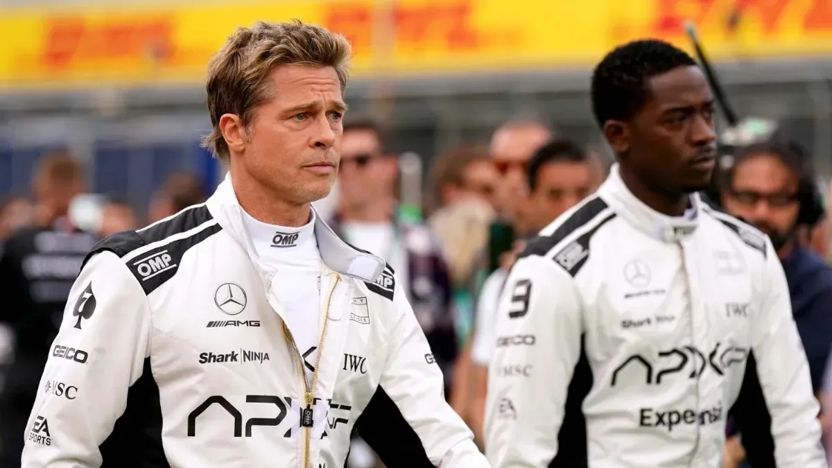 Brad Pitt y Damson Idris provocan carcajadas en el set de ‘F1: La Película’ con un insólito debate sobre hot dogs